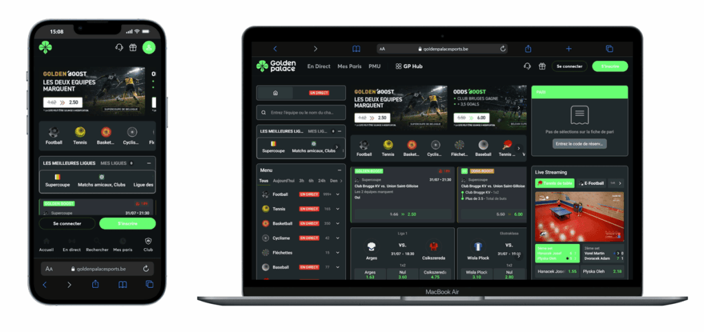 Goldenpalacesport site de paris sportif Belge