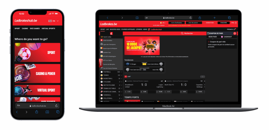 Ladbrokes site paris sportif belge