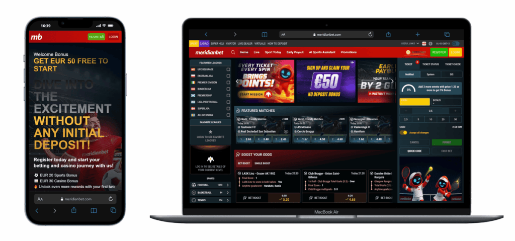 Meridianbet site paris sportif Belge