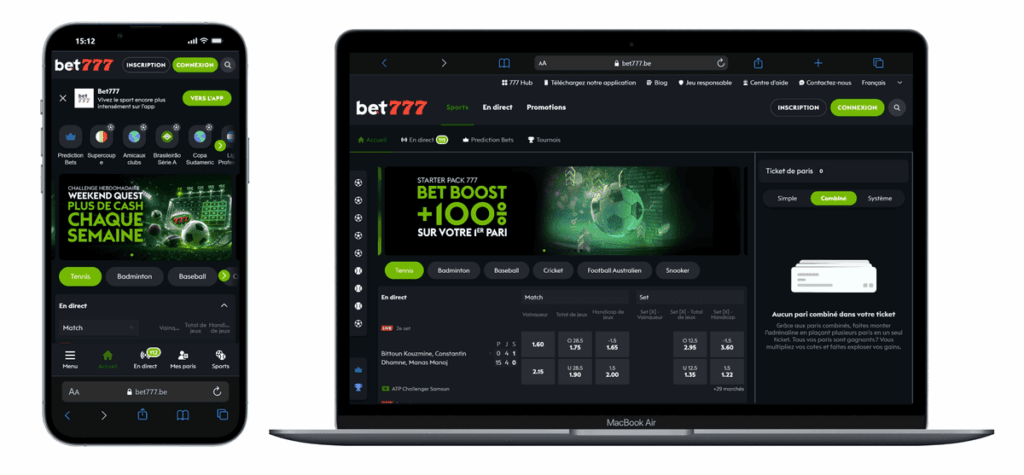 Bet777 site de paris sportifs belge