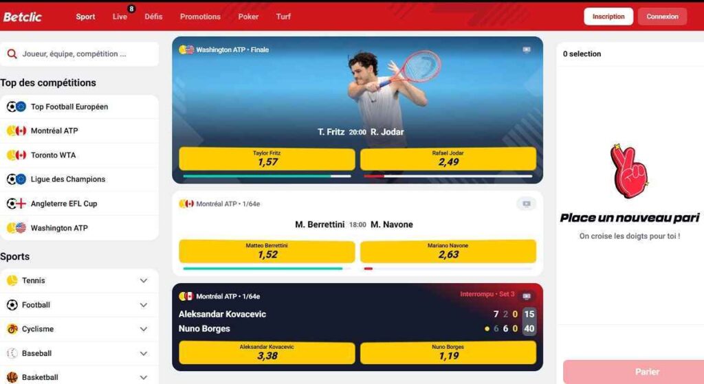 Betclic paris sporitf