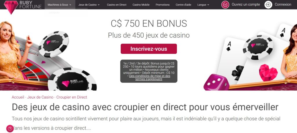 Ruby Fortune Casino en ligne Canada