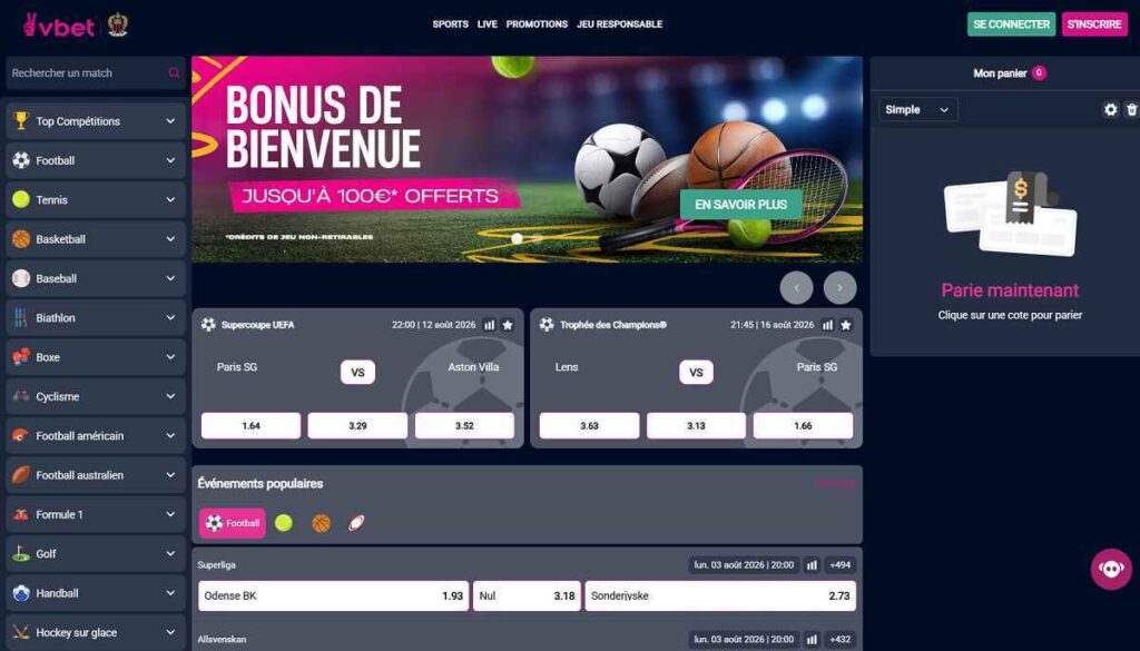 site paris sportif vbet